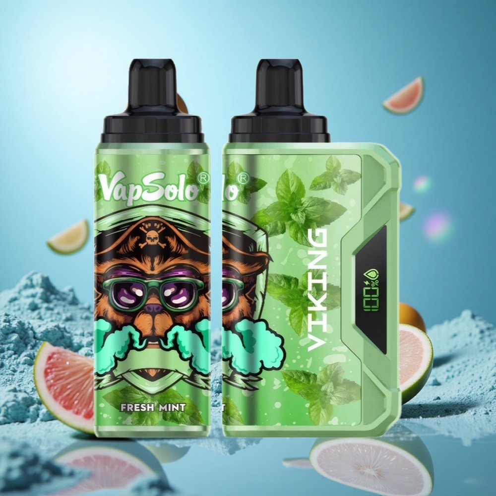VapSolo VIKING 12000 Puffs Engångs E-cigaret Frisk Mynta 22ml E-vätska partihandel Sverige