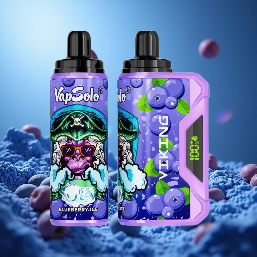 VapSolo VIKING 12000 Puffs Engångsvape Blåbär 22ml E-Vätska partihandel Sverige