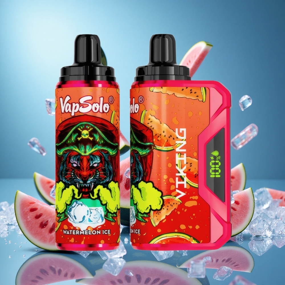 VapSolo VIKING 12000 Puffs Engångsvape Vattenmelon Is 22ml E-Vätska Typ-C partihandel Sverige