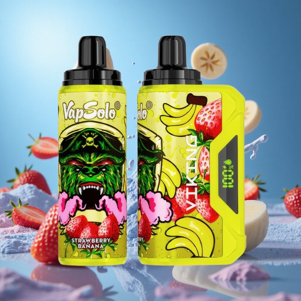 VapSolo VIKING 12000 Puffs Jordgubbe Banan 22ml 20mg/ml, 50mg/ml partihandel Sverige