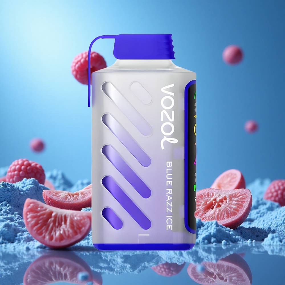 VOZOL Gear Power 20000 Puffs Dual Mesh Coil Blå Hallon Is partihandel Sverige
