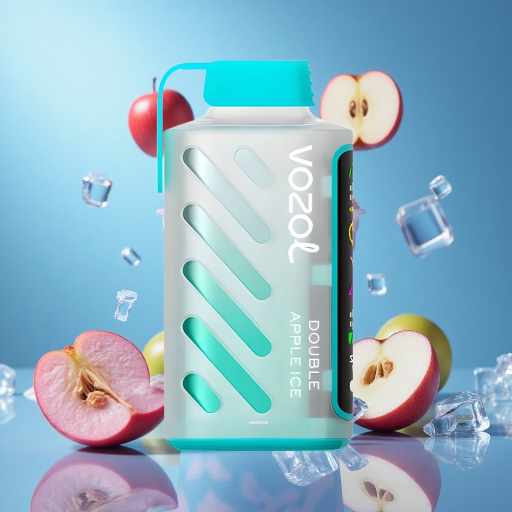 VOZOL Gear Power 20000 Puffs Dubbel Äppla Is S.i.L.C. Tech 20mL partihandel Sverige