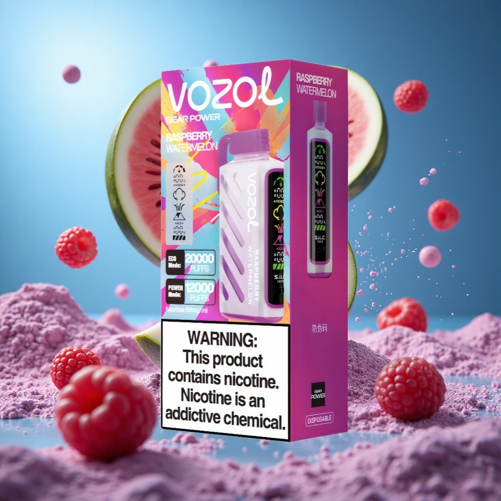 VOZOL Gear Power 20000 Puffs Hallon Vattenmelon S.i.L.C. Tech 20mL Fyllning partihandel Sverige