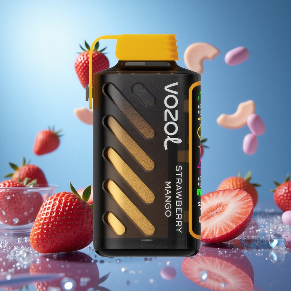 VOZOL Gear Power 20000 Puffs Jordgubb Mango Full Screen Display 20mL partihandel Sverige