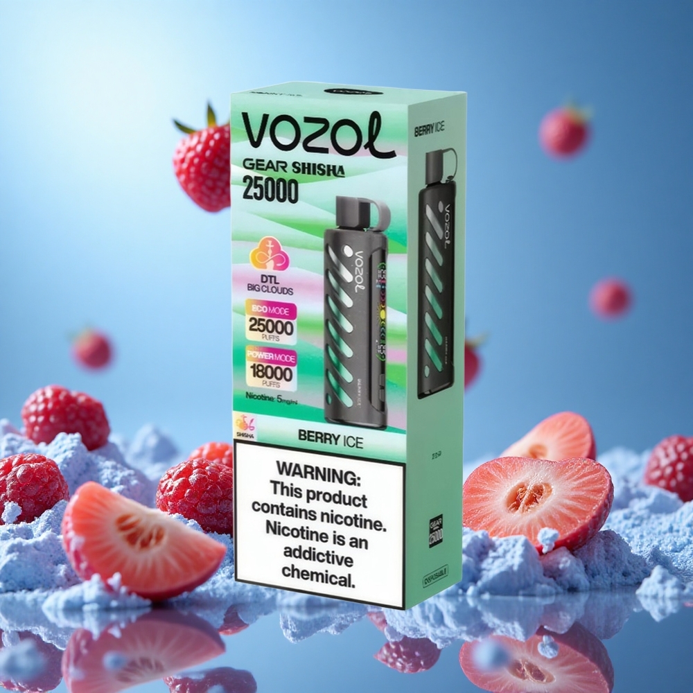 VOZOL Gear Shisha 25000 Puffs Bär Is Smart Chip: S.i.L.C Teknik Modes: Dual Mesh Dual Lägen partihandel Sverige