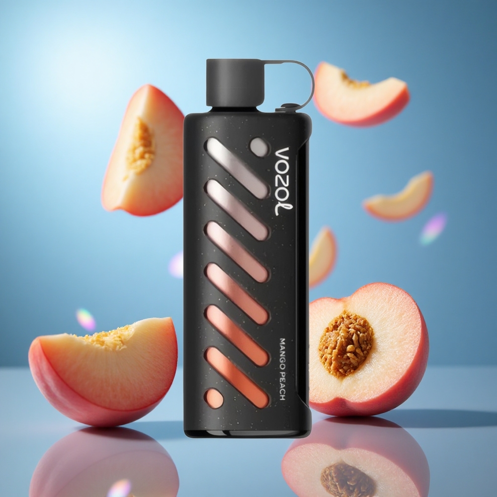 VOZOL Gear Shisha 25000 Puffs Mango Persika Smarta Chip: S.i.L.C Teknik Batterikapacitet: 1000mAh partihandel Sverige