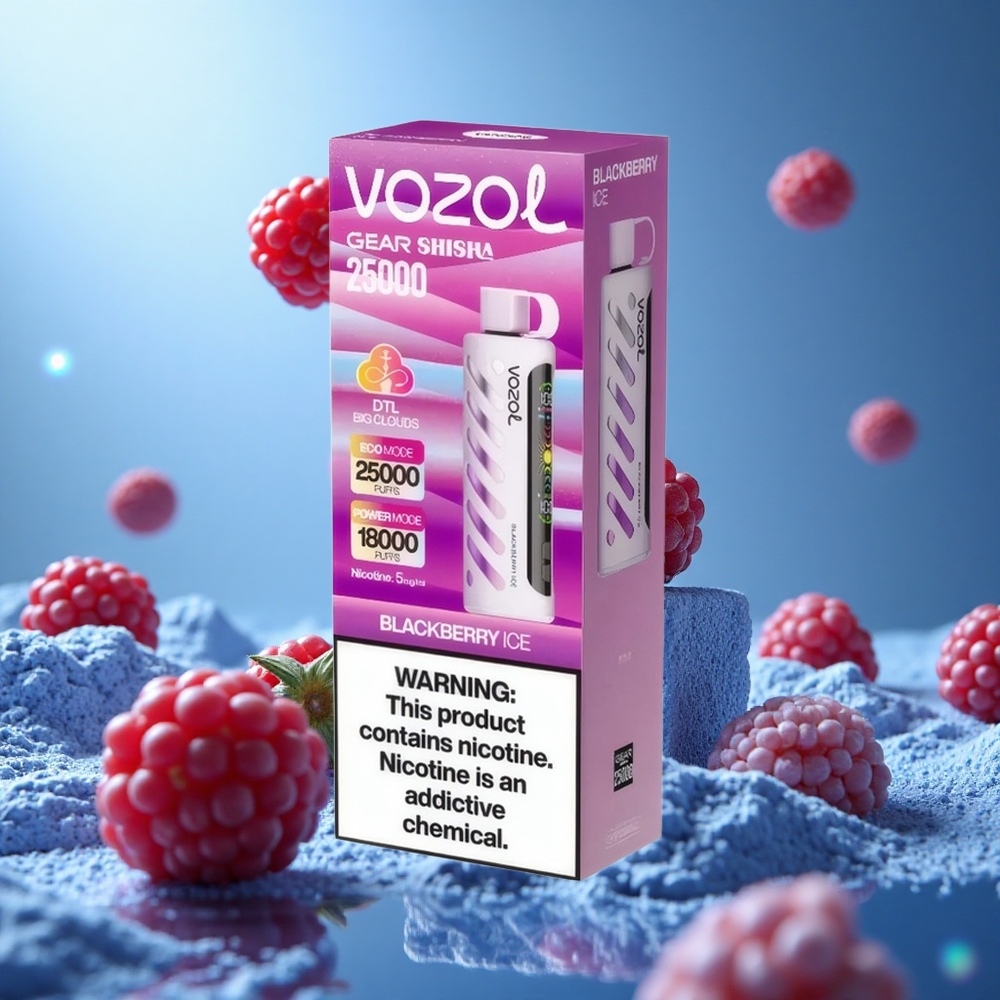 VOZOL Gear Shisha 25000 Puffs Svartbär Is Smarta Chip: S.i.L.C Tech Batterikapacitet: 1000mAh partihandel Sverige