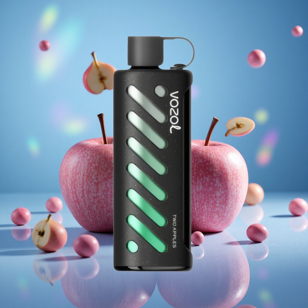 VOZOL Gear Shisha 25000 Puffs Två Äpplen 1000mAh Batterikapacitet 25000 Puffs partihandel Sverige