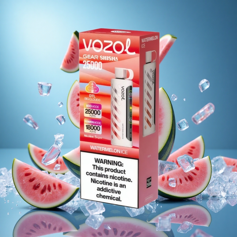 VOZOL Gear Shisha 25000 Puffs Vattenmelon Is Smaker: 30 Läckra smaker Batterikapacitet: 1000mAh partihandel Sverige