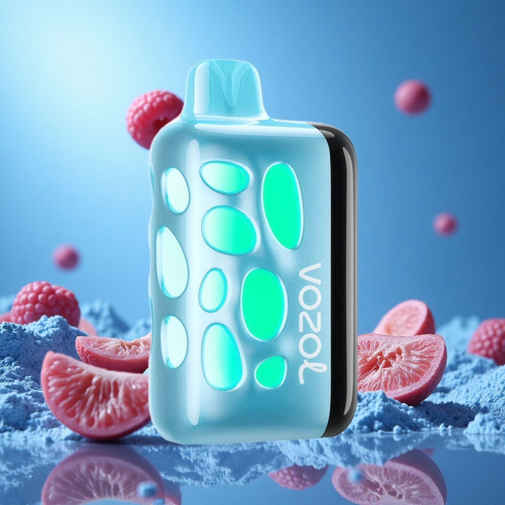 VOZOL RAVE 40000 Disposable Blå Hallon Is 270 grader Vibrant Glow Design 1000mAh Batterikapacitet partihandel Sverige