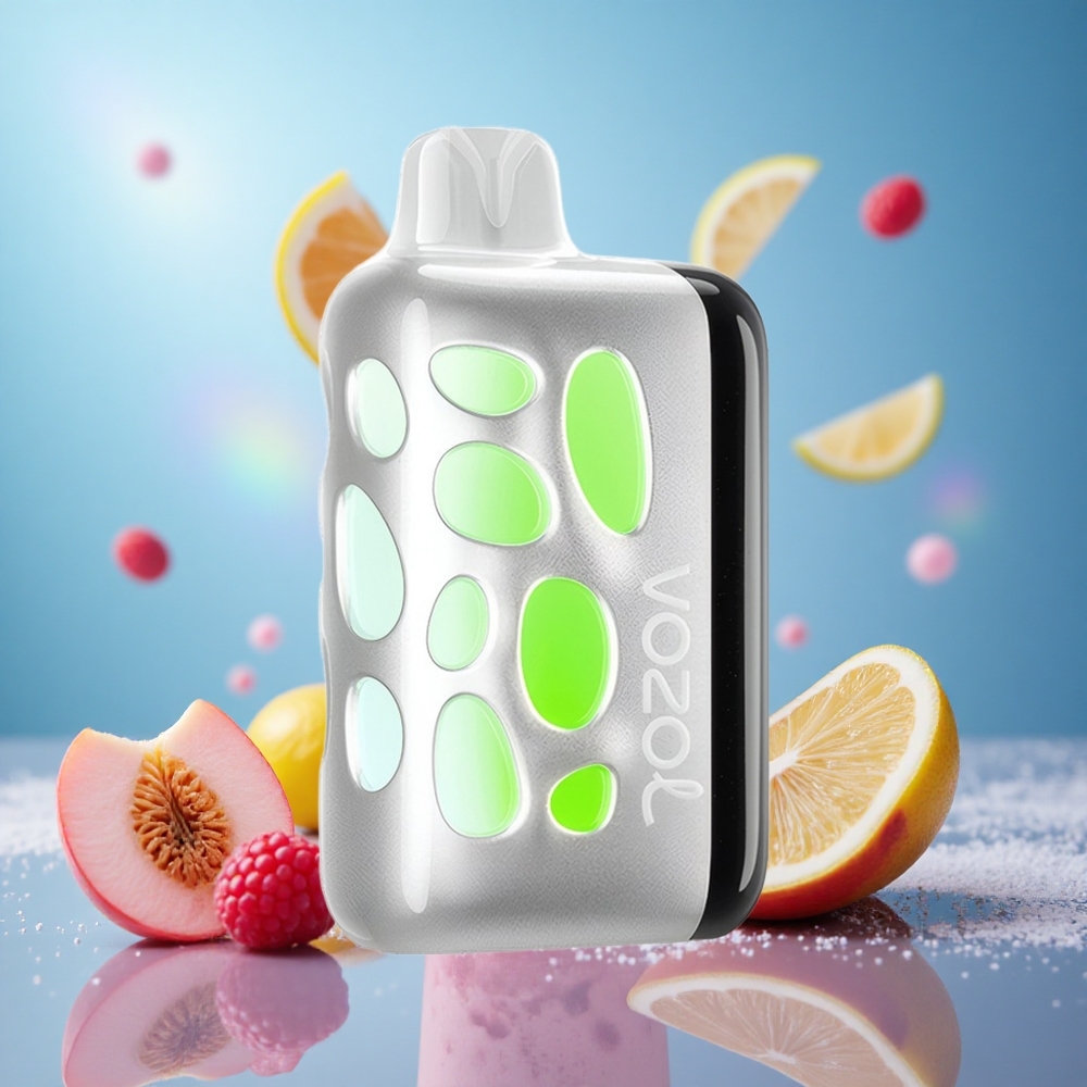 VOZOL RAVE 40000 Engångsvape Persika Hallon Lemonad 270 grader Vibrant Glow Design 1000mAh Batterikapacitet partihandel Sverige