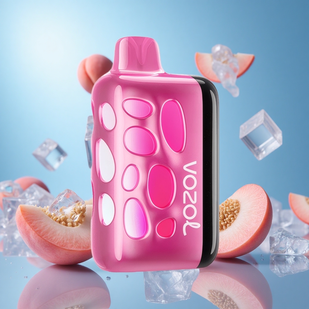 VOZOL RAVE 40000 Försäljningsbar Vape Persika Is 270 grader Vibrant Glow Design 1000mAh Batterikapacitet partihandel Sverige