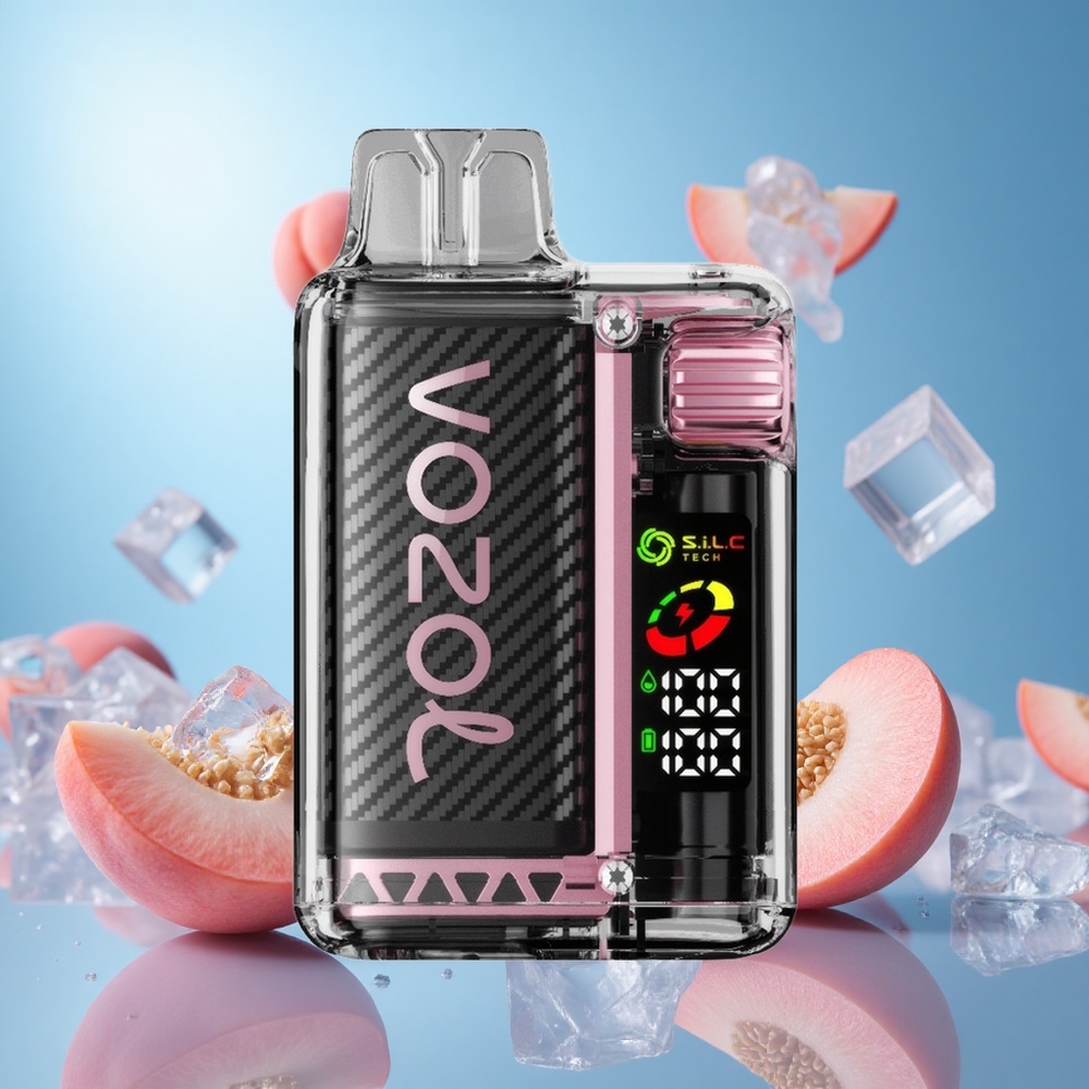 VOZOL Vista 20000 Puffs Laddningsbar Batteri: 650mAh Nikotinstyrka: 2% Persika Is partihandel Sverige
