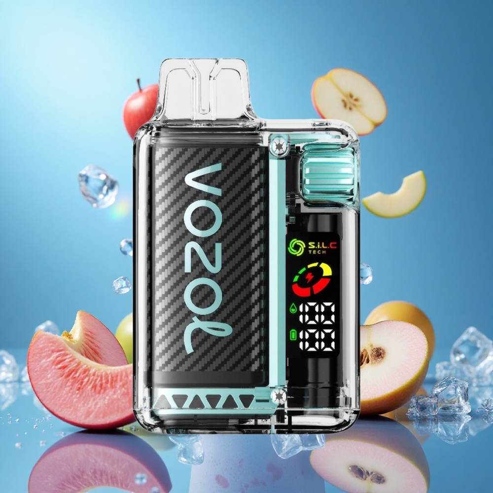 VOZOL Vista 20000 Puffs Sur Äpple Is Laddningsbar Batteri: 650mAh OLED Skärm partihandel Sverige